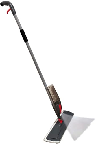 Scopa Mocio Lavapavimenti con getto d'acqua Spray a Spruzzo pulisce igienizza toglie la polvere panno in microfibbra grande serbatoio 750 ml