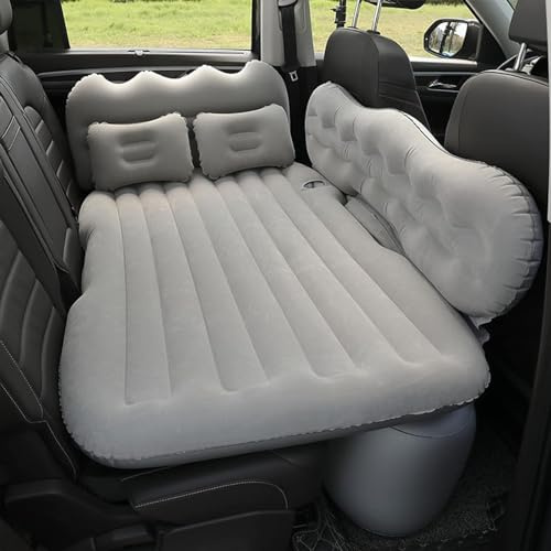 Matelas Gonflable Voiture pour Renault Trafic II, Matelas Voiture Arriere Repos de Sommeil Camping en Plein air Les Voyages Lit Voiture,Grey