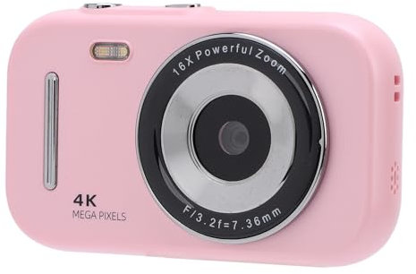 Appareil Photo Numérique Vintage 48MP 4K, Écran HD 2,8 Pouces, Zoom 16X, 20 Filtres - Idéal pour Adolescents, Étudiants, Garçons et Filles (Rose)
