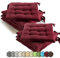 etérea 8er Set Sitzkissen Outdoor 40x40 mit Bändern - Stuhlkissen Bordeaux für Gartenstuhl & Innenbereich - waschbare Sitzauflagen Gartenmöbel - 8 Stück Kissen 40x40 cm - Bordeaux