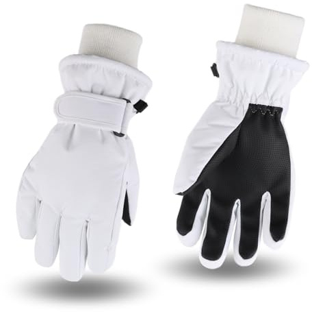 Pesaat Waterproof Kids Winter Gloves Cartoon Boys Girls Snow Mittens Warm Outdoor Ski Gloves with Fleece Lining