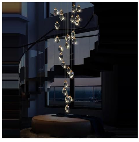 Lámparas Colgantes LED posmodernas de Cristal, Piedra y Cobre, con Lustre, luminarias de suspensión para Acero Inoxidable.