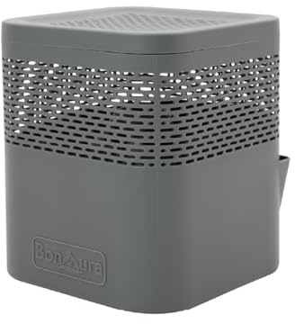 BonAura AirOne Lite Non-Electric Dehumidifier / 360° Ventilation/Spout and 450 g Dehumidifier Granules/For Bathroom, Kitchen & More/Up to 16m² (Grey)