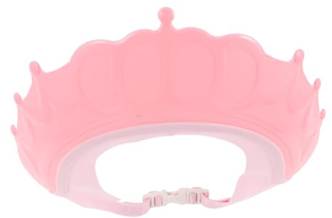 ELAYARD Cuffia Doccia Regolabile in Silicone Cappello Bagno con Protezione Orecchie Design Corona per Ragazzo Ragazza e Accessorio Shampoo e Bagnetto