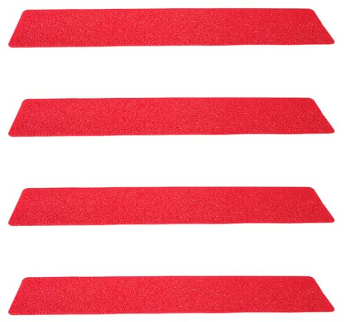 SKISUNO 4pcs Sports Field Marking Mats Rectangular Non-slip Court Line Markers in Red for Soccer Football Tennis Pickleball Outdoor Training