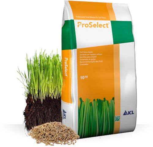 Gazon a semer ICL Pro Strong 10 kg| Graines de Gazon Rustique Résistant Sécheresse Racines Profondes | Semence Universel au Rendement Élevé