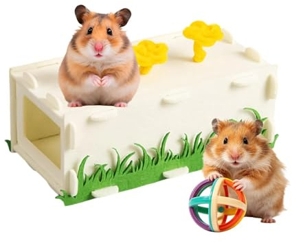 Generisk hamstertunnel, den rektangulära vilunneln för husdjur | tubleksak för små djur, lämplig för hamstrar, racingmöss, igelkott, chinchillor, kanin, illrar och marsvin.