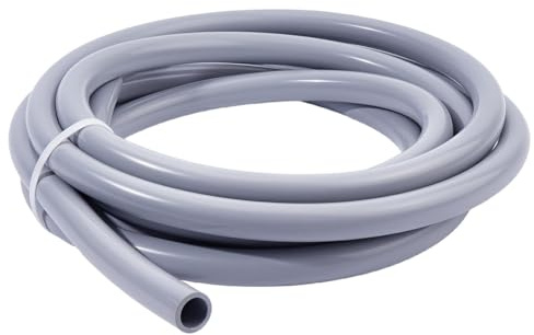 BENECREAT - Manguera de acuario de silicona gris de 4 m, manguera flexible para acuario, diámetro exterior, 16 mm, diámetro interior, 12 mm, para conexión al sistema de filtración y a la bomba de agua