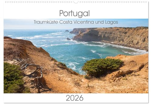 Portugal - Traumküste Costa Vicentina und Lagos (Wandkalender 2026 DIN A2 quer), CALVENDO Monatskalender: Landschaften in der Küstenregion rund um Carrapateira und Lagos