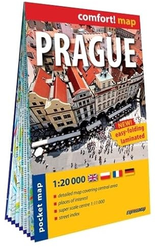 Prague 1/20.000 (carte laminée format poche - plan de ville)