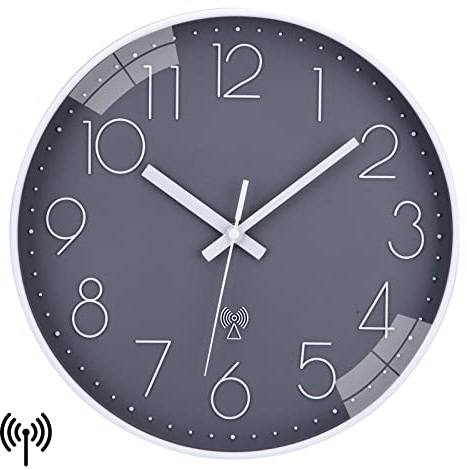 NESIFEE Funkuhr Wanduhr Ohne Tickgeräusche Wanduhr Lautlos Gut lesbar uhr Wand für Küchenuhr Wohnzimmer funkwanduhr groß 30 cm wohnzimmeruhr funkuhr wanduhr moderne wanduhren funkuhr leise ohne ticken