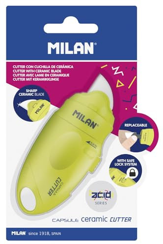 Blíster cúter hoja cerámica CAPSULE serie Acid MILAN®, amarillo