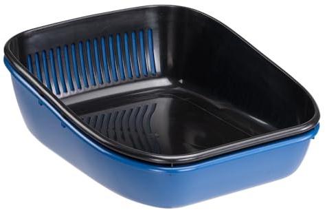 Ferplast Lettiera Gatto BIRBA SANITIZED, Cassetta igienica Gatto con Setaccio che Elimina lo Sporco Facile Pulizia, Trattamento Antibatterico e Antivirale 54.5 x 32.5 x h 18.5 cm., color Assortiti