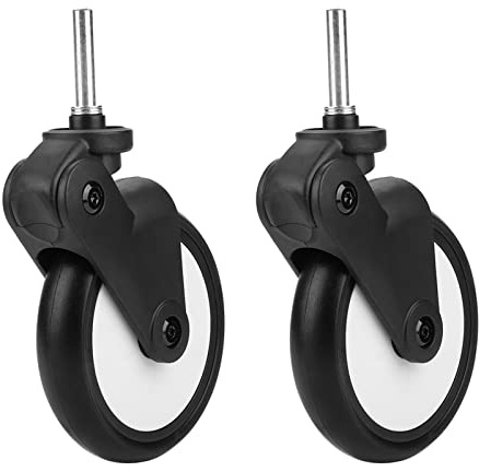 Roues en Caoutchouc pour Poussettes bébé, Poussettes de Rechange Yoyo Babyzen Roues Avant Arrière en Caoutchouc Accessoires pour Yoya Vovo Landau avec Outils (Une paire de roues avant)