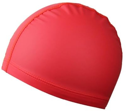 GIVBRO Gorro de natación elástico rojo antideslizante gorro de baño para hombres y mujeres, pelo largo y corto