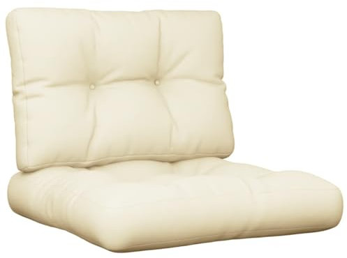 vidaXL Pallet Cushion Cream 100% Polyester Medium