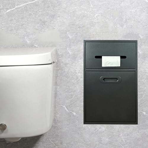 XAoSCd Nichos incorporados Nichos de Acero Inoxidable Con Puerta Desmontable Con Cubo De Basura Ducha Baño Nicho Hecho A Medida Aparte Del Inodoro Adecuado Para Parques Aseos Públicos, Blanco-20x50cm