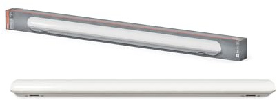 OSRAM Réglette étanche Submarine, grise, 1,2M, 36W, 4000K, IP65, boîtier en polycarbonate, installation sans outil, 3000 lm, étanche à la poussière et aux projections d'eau