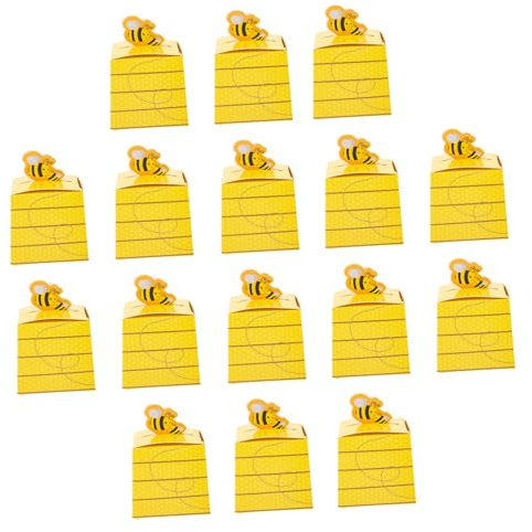 OFFSCH Scatole Di Caramelle Per Feste a Forma Di Ape, Set Da 50 Pezzi, Scatole Da Imballaggio in Cartone Robuste e Leggere, Per Confezionare Dolciumi e Snack, Per Feste e Celebrazioni