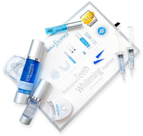 Smile Science Harley Street - Professional Teeth Whitening Kit - Gifts for Women - Up to 8 Shades Whiter - Vegan - Tooth Whitening - Whitner Gel