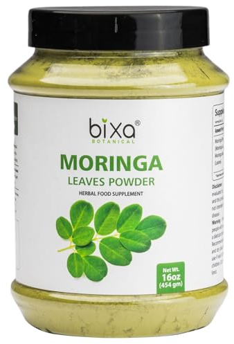 bixa BOTANICAL Moringa Powder (Organic Moringa Oleifera - 100% Pure Moringa Leaf/Drum Stick Shigru) | Perfect for Drinks, Tea,Smoothies & Recipes - 7Oz