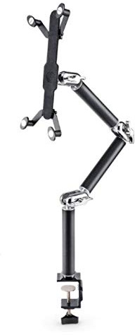 System-S Universal Schwanenhals Tisch Halterung Halter 3-Gelenkiger Haltearm für Tablet Pc's eBook Reader in Schwarz, 56919957