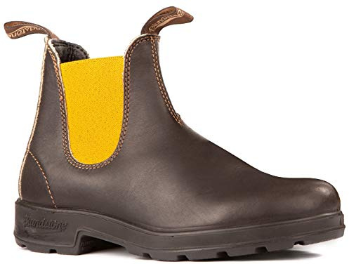 Blundstone Unisex 1919 Brown Leather with Mustard Elastic (500 Series) Chelsea Boots, 44 EU (10.5 UK)