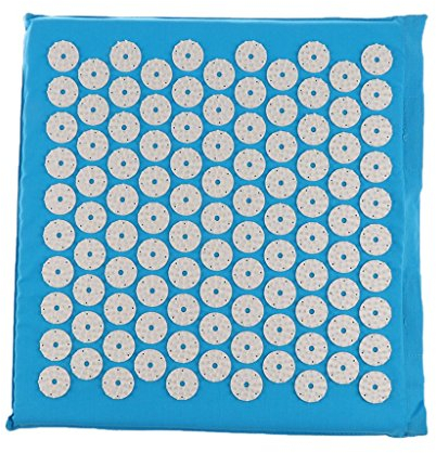 Tenlacum Professional Acupressure Mat - Small Travel Size - Used As Body Mat, Seat Cushion Or Rolled as Neck Pillow