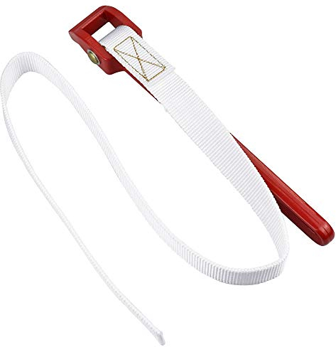 CODIRATO Strap Wrench Nylon Bandschlüssel Einstellbar Ölfilter Spanner Gurtschlüssel mit rutschfestem Griff zum Öffnen von Filtern, Rohren
