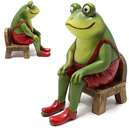 Statue De Grenouille en Résine, Décoration De Jardin De Figures De Grenouille, Décoration De Statue De Grenouille pour Jardin