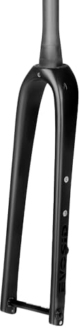 EVOSID Gravel Fork Full Carbon Fiber Road Bicycle Fork 28.6mm Disc Brake Bike Fork 700 * 45C Thru Axle 12X100mm V Brake Hard Fork, Matte Ud Black Logo, 73*8cm