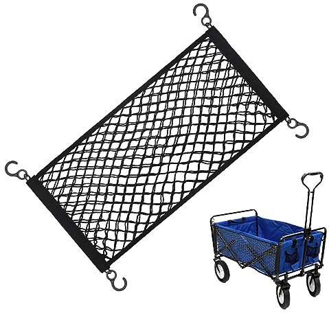 Rosixehird Red de Equipaje de Coche | Red de Carga elástica para Camiones, 70 x 35 cm, Organizador de Red de Equipaje Extensible para Camiones, autocaravanas, Coches, ATV y