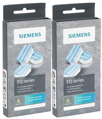 Siemens TZ80002 Lot de 2 x 3 tablettes de détartrage pour toutes les machines à café EQ