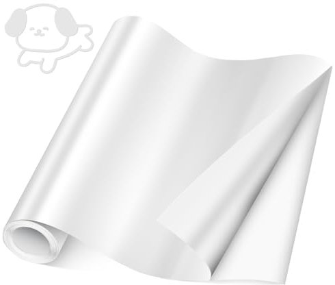 Romon Vinylfolie Plotter Weiß, 30.5cm x 244cm Plotterfolie selbstklebend Vinyl, Transferfolie Plotterfolie Vinyl, Folie Plotter Klebefolie Weiß, Silhouette Cameo, meisten Schneidemaschine