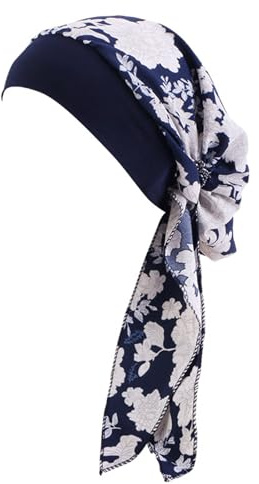 PAULOF PENG Foulard d'été pour femme avec élasticité confortable, bonnet de chute de cheveux liée à la chimio, foulard pour femme/patient cancéreux imprimé chapeau de pirate