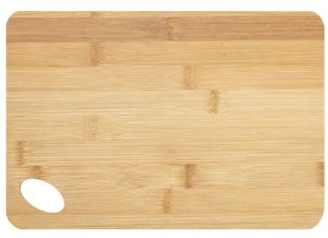 Tagliere in Bamboo Massiccio 30x20 cm, Durevole Tagliere Legno con Foro per Presa Taglieres da Cucina Amico dei Coltelli per Colazione, Bistecca, Salsiccia, Formaggio, Frutta, Spuntini, Pane