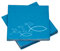 20 Servietten Fische Ichthys 33x33 cm - türkis hellblau - für Kommunion, Taufe oder andere festliche Anlässe