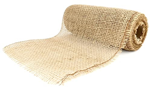 D.RECT Juta Rotolo Naturale Marrone 20x500cm - Rotolo di Iuta Decorativo per Confezioni Regalo - Decorazione per Feste