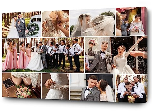 GP TONER Lienzo Personalizado Collage de Fotos Horizontal Con Tu Foto - Impreso Sobre Bastidor - Decorativo Tamaño 40x30 cm