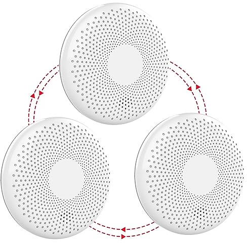 XINDUM Drahtlos vernetzter Rauchmelder Kohlenmonoxid-Melder Combo Interlinked Feuer CO Alarm für Haus mit 10 Jahre Lebensdauer Batterie (RF Interlinked Rauchmelder 3Pack)