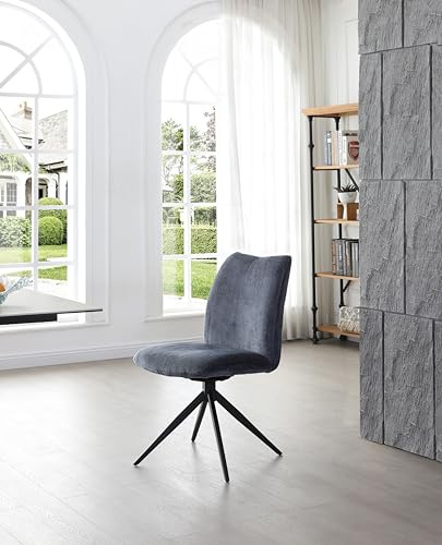 BISLEY Easy Meet F Drehbarer Besucherstuhl, Schwarz pulverbeschichtetes Sterngestel, Mit Kunststoffgleitern, Farbe: 739 oxfordblau