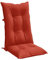 vidaXL Hochlehner-Auflagen 4 STK. Melange Rot 120x50x7 cm Stoff