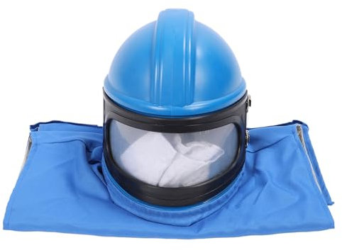 Casco per Sabbiatrice, Casco per Sabbiatura con Alimentazione D'Aria con Protezione per il Cappuccio Protettivo della Spalla per Sabbiatura Dotato di Protezione di Sicurezza