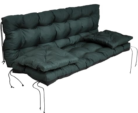 nana shop Cuscino per dondolo da giardino, cuscino per dondolo da 150 cm, cuscino per dondolo, cuscino per dondolo Hollywood, cuscino da giardino, cuscino per panca (verde)