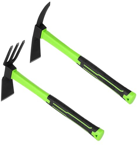 NAUKII 2pcs Garden Hoe Anti-slip Comfort Grip Hoe Garden Tool Long-Lasting Durability Mattock