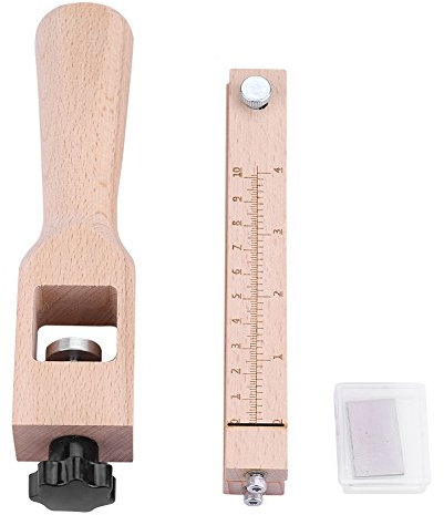 Herramienta de corte de cuero de madera Tira de correa ajustable Cortador de correa Herramienta de corte de correa de tira de cuero manual Cortador de herramientas de bricolaje con 5 cuchillas