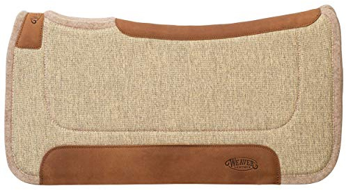 Weaver Leather Contoured Jute Wool Blend Felt Saddle Pad, 30x30,Beige/Gray