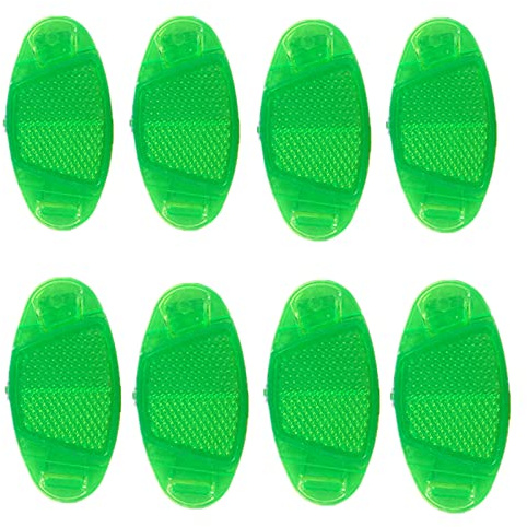 UoYu 8 pcs Bicycle Wheel Mountain Bike Accessories Signage Decoration Safe Warning Green Oval Reflector Bicycle Spoke