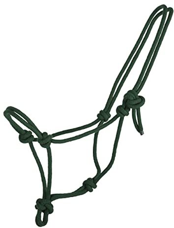 ARBO-INOX Klassisches Knotenhalfter mit runder Kordel 3 Farben (Pony, DUNKELGRÜN)
