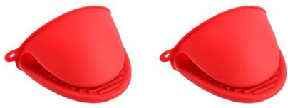 GamTelightpe 1 Paire Gant de Cuisine épais en Silicone Gants de Four Résistant à la Chaleur Antidérapants Gant Cuisine Anti Chaleur pour Cuisiner Barbecue Cuisson - Rouge